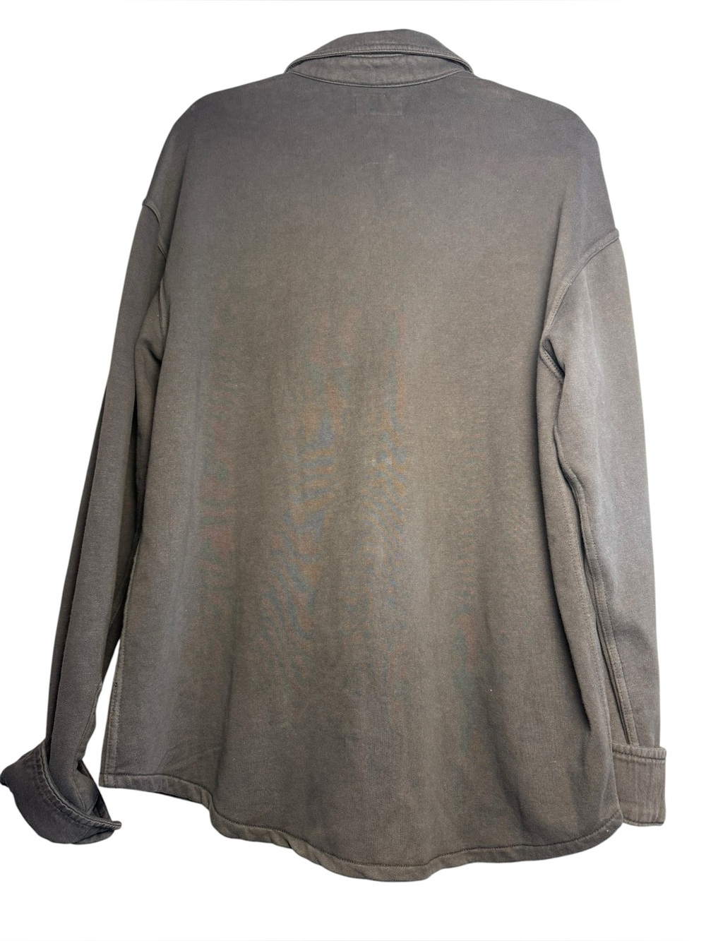 NWT American Eagle Supersoft Gray Fleece Lined Shacket L - Picture 3 of 12